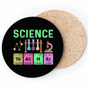Discover Science Art Teacher - Colorful Periodic Table Coasters