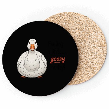 Discover Goofy Goose Feeling a Little Happy Coasters