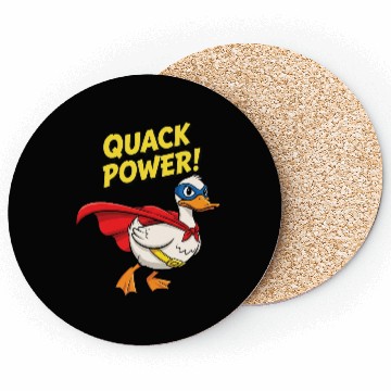 Discover Quack Power Superhero Design Coasters