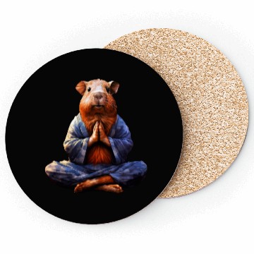 Discover Yoga guinea pig Coasters