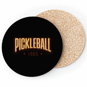Discover Pickleball Est. 1965 Retro Grunge Vintage Sport Coasters