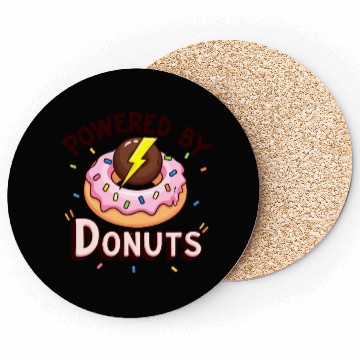 Discover Powered By Donuts Coasters
