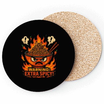 Discover Korean Spicy Ramen Coasters – Warning: Extra Spicy!