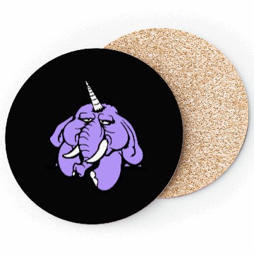 Discover Unicorn Big Elephant Sitting Angry Sad Funny Cool Coasters