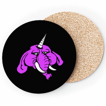 Discover Unicorn Big Elephant Sitting Angry Sad Funny Cool Coasters