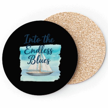 Discover Into the Endless Blue Sailing Design Coasters