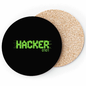 Discover Hacker Code Glitch Coasters | Cyber Security wear
