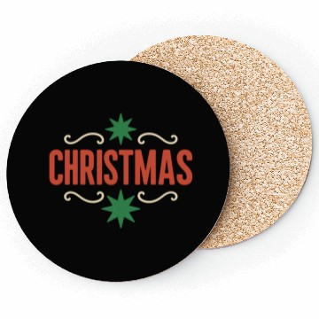 Discover Festive Christmas Spirit Illustration Coasters