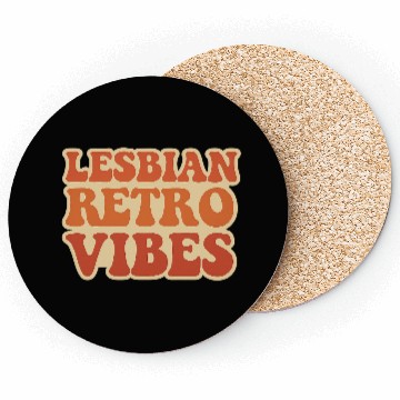 Discover Lesbian Retro Vibes Typography Design Coasters