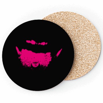 Discover Vibrant Pink Abstract Ink Splash Design Coasters