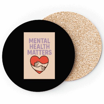 Discover Mental Health Matters – Soft Pastel Self-Care Coasters