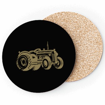 Discover Tractor Silhouette Farmer Agriculture Coasters