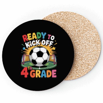Discover Fun Back To School Ready To Kick Off 4th Grade Kid Coasters