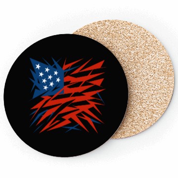 Discover Abstract American Flag Deconstructivism Style Coasters