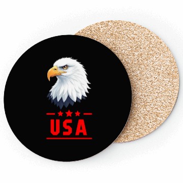 Discover Majestic Eagle USA Emblem Coasters