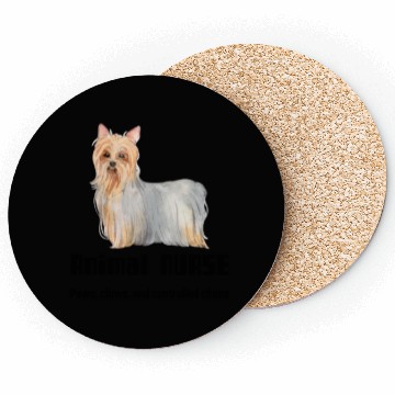 Discover Elegant Yorkshire Terrier Illustration Coasters