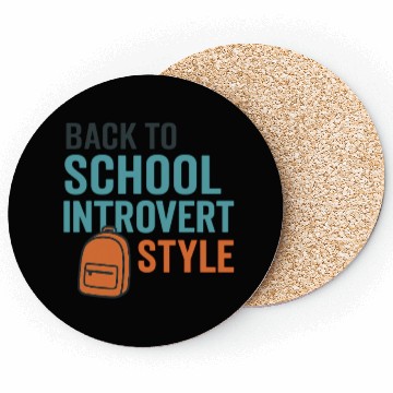 Discover Back to School Introvert Style Coasters