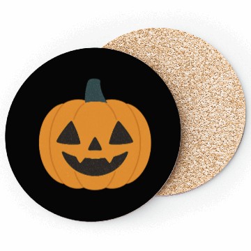 Discover Festive Pumpkin Jack-o'-Lantern Design Coasters