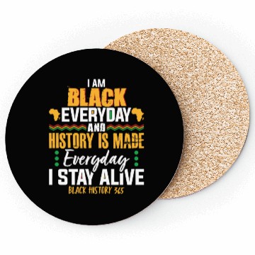 Discover Black History Month Empowerment Design Coasters