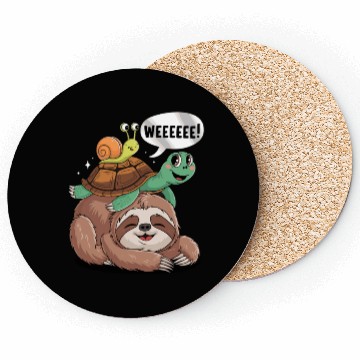 Discover Weeeeee! Sloth Turtle Snail Fun Coasters