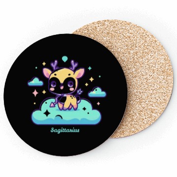 Discover Whimsical Sagittarius Zodiac Deer Coasters