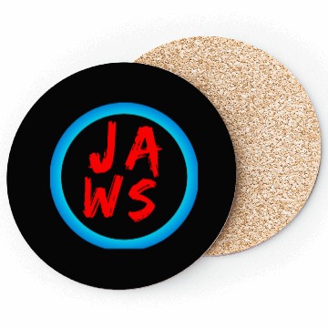 Discover Vibrant Graffiti Style JAWS Logo Coasters