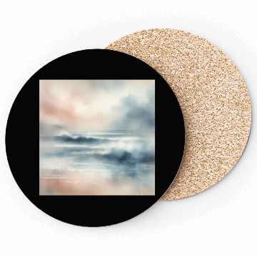 Discover Serene Ocean Dawn Abstract Coasters
