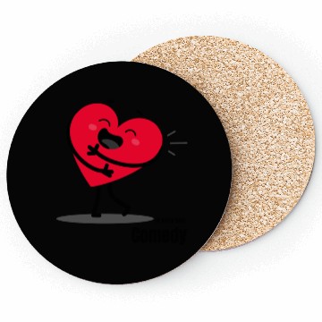 Discover Joyful Heart Embrace Illustration Coasters
