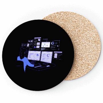 Discover Futuristic Data Analyst Abstract Coasters