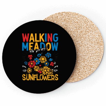 Discover Walking Meadow Sunflowers Design Coasters