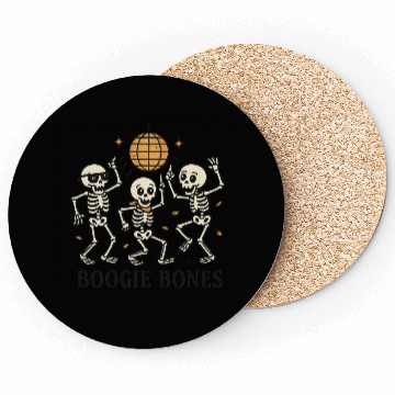 Discover Disco Skeleton Dance Illustration Coasters