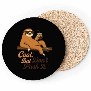 Discover Relaxed Sloth with Sunglasses and Drink Coasters