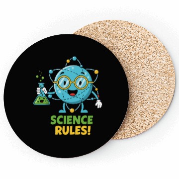 Discover Cute Science Rocket Character Coasters