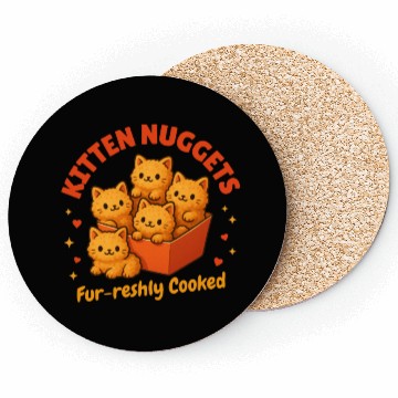 Discover Cute Kitten Nuggets – Funny Food Cat Coasters