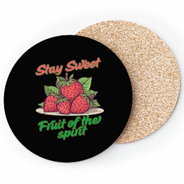Discover Stay sweet fruit of the spirit, vintage fruit Coasters