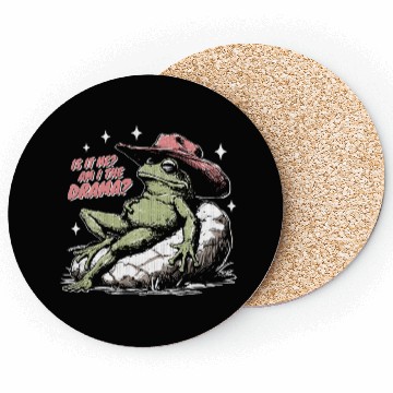Discover Am I The Drama Whimsical Lizard frog Coasters