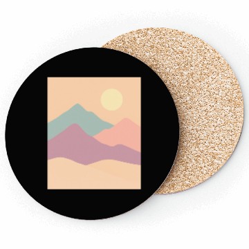 Discover Pastel Mountain Serenity Coasters