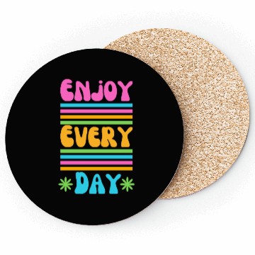 Discover Colorful Retro Happiness Design Coasters