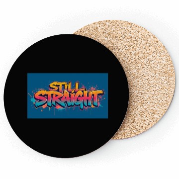 Discover Still Straight Yellow Teal Gradient Coasters