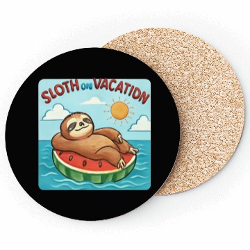 Discover Sloth on Vacation – Watermelon Pool Float Coasters