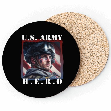 Discover US Army Hero American Soldier Patriotic Apparel Coasters