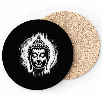 Discover Serene Buddha Head Silhouette Coasters
