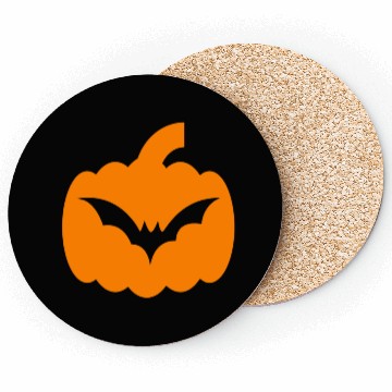 Discover Halloween Bat and Pumpkin Design Coasters