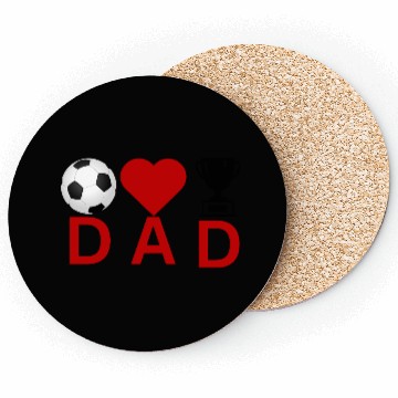 Discover Soccer Love Dad Crown Design – Father’s Day Gift Coasters