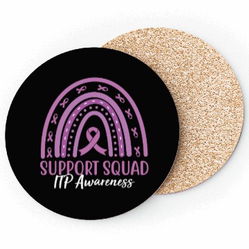 Discover Rainbow Support Squad ITP Awareness Coasters