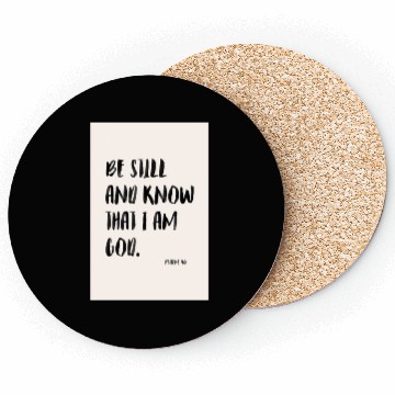Discover Psalm 46 Minimalist Christian poster Coasters