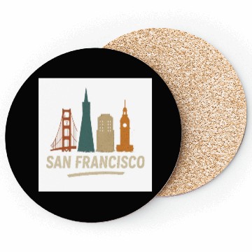 Discover San Francisco Skyline Street Glow Coasters