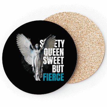 Discover Angel Statue with Empowering Quote Coasters
