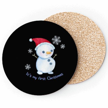 Discover First Christmas Snowman  Coasters