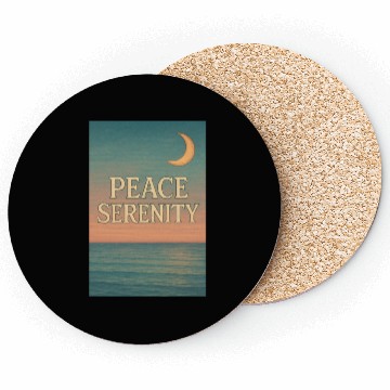 Discover Peace Serenity Vintage Ocean Aesthetic Art Coasters